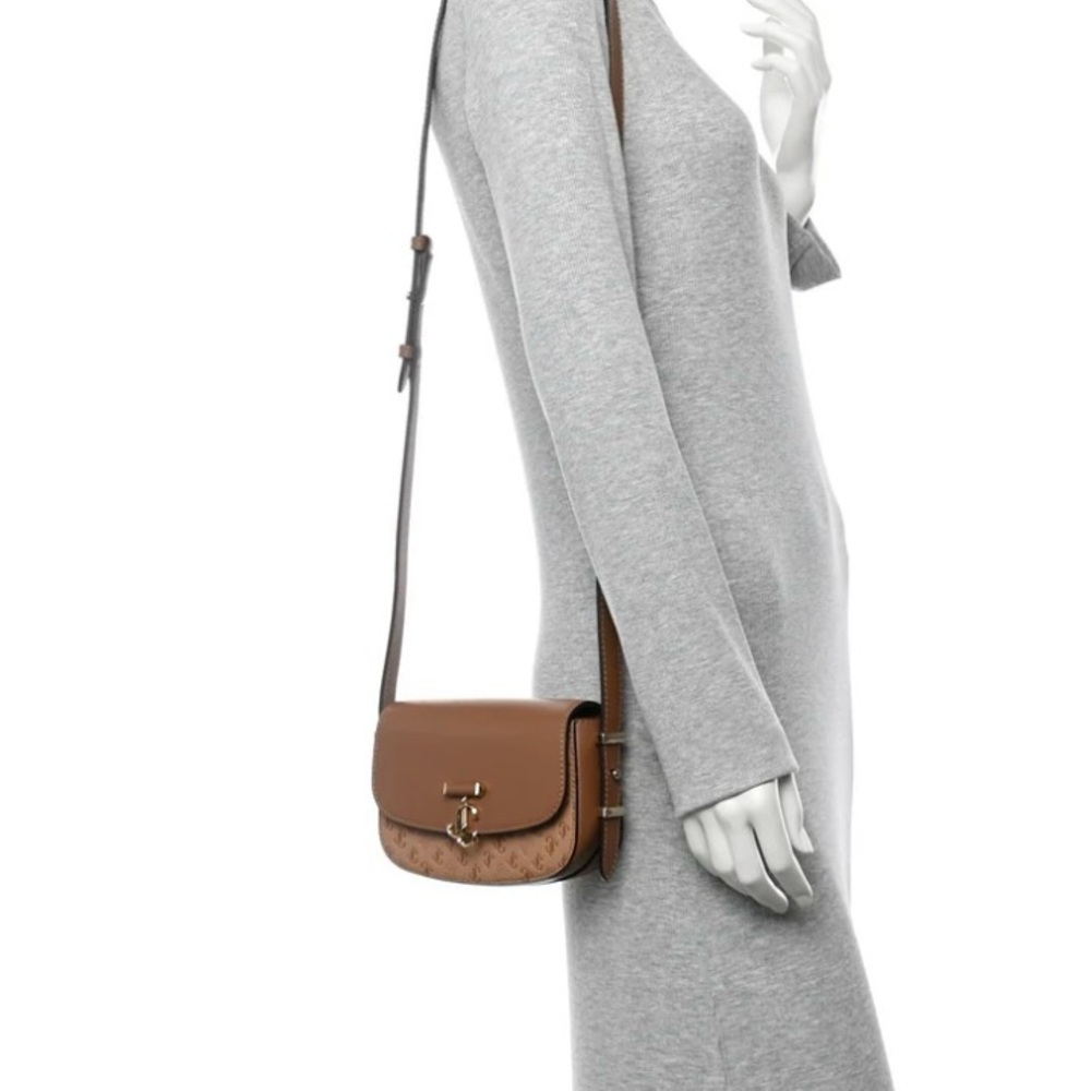 Jimmy Choo Brown Leather Crossbody Bag - Picture 2 of 6